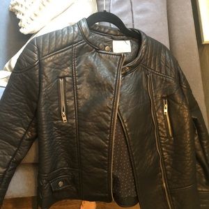 Zara girls leather jacket